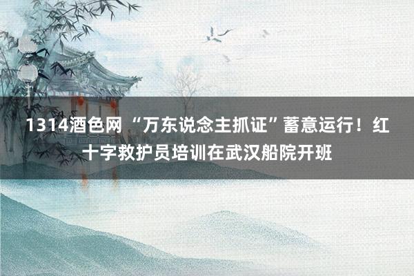 1314酒色网 “万东说念主抓证”蓄意运行！红十字救护员培训在武汉船院开班