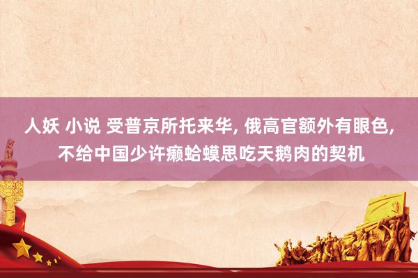 人妖 小说 受普京所托来华, 俄高官额外有眼色, 不给中国少许癞蛤蟆思吃天鹅肉的契机