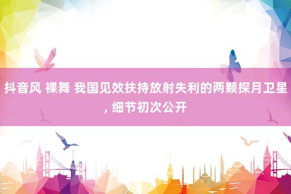 抖音风 裸舞 我国见效扶持放射失利的两颗探月卫星, 细节初次公开