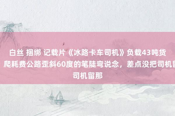 白丝 捆绑 记载片《冰路卡车司机》负载43吨货品，爬耗费公路歪斜60度的笔陡弯说念，差点没把司机留那